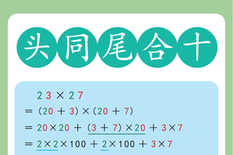 头同尾合十 —— 速算交流